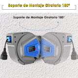Himimi® Enrollador de Cable Retráctil Automático| 15m+1m Enrollador de Cable Montable en Pared y Techo | Rotación de Cables 180° | Adecuado para Uso Interior y Exterior | Potencia de 1500-3000W