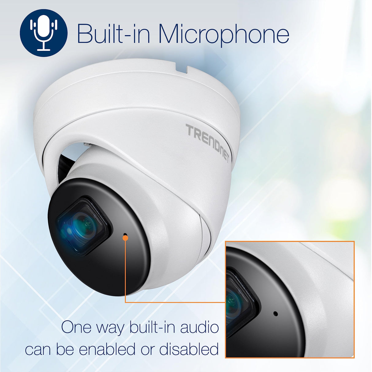 TRENDnet, TV-IP1515PI, Cámara de Red de torreta Fija IR H.265 PoE de 5 MP para Interiores/Exteriores, Carcasa con clasificación IP66, visión Nocturna IR de hasta 30 m (98 pies)