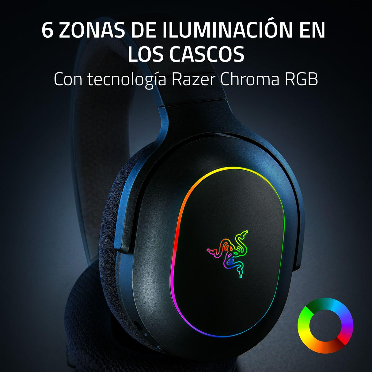 Razer Barracuda X Chroma - Auriculares inalámbricos para Juegos multiplataforma con 6 Zonas Chroma RGB (SmartSwitch Hyperspeed y Bluetooth, Altavoces de 40mm, micrófono Desmontable) Negro