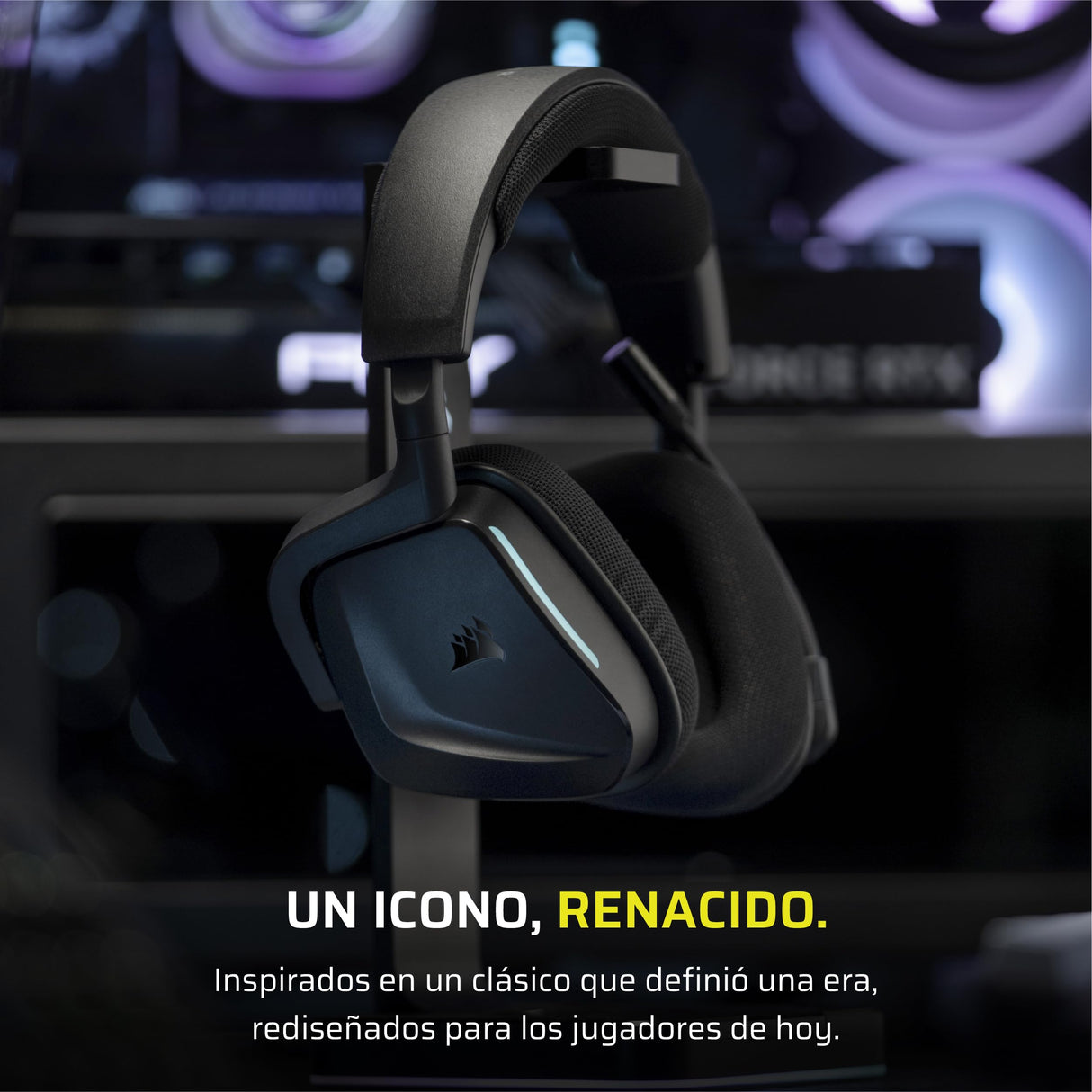 CORSAIR VOID v2 Auriculares Inalámbricos para Juegos con Bluetooth para PC, PS5, PS4, Switch y Móvil – Dolby Atmos, Batería de 70 Horas, Inalámbrica de Doble Banda, Carga Rápida – Carbono