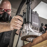Trend T12 Kit de Inicio Definitivo para Fresado, T12EK/EU Fresadora de Inmersión de Velocidad Variable (2300W, 12mm, 230V), Juego de 6 Fresas de 12mm, Máscara y Gafas, T12/START/SET/E