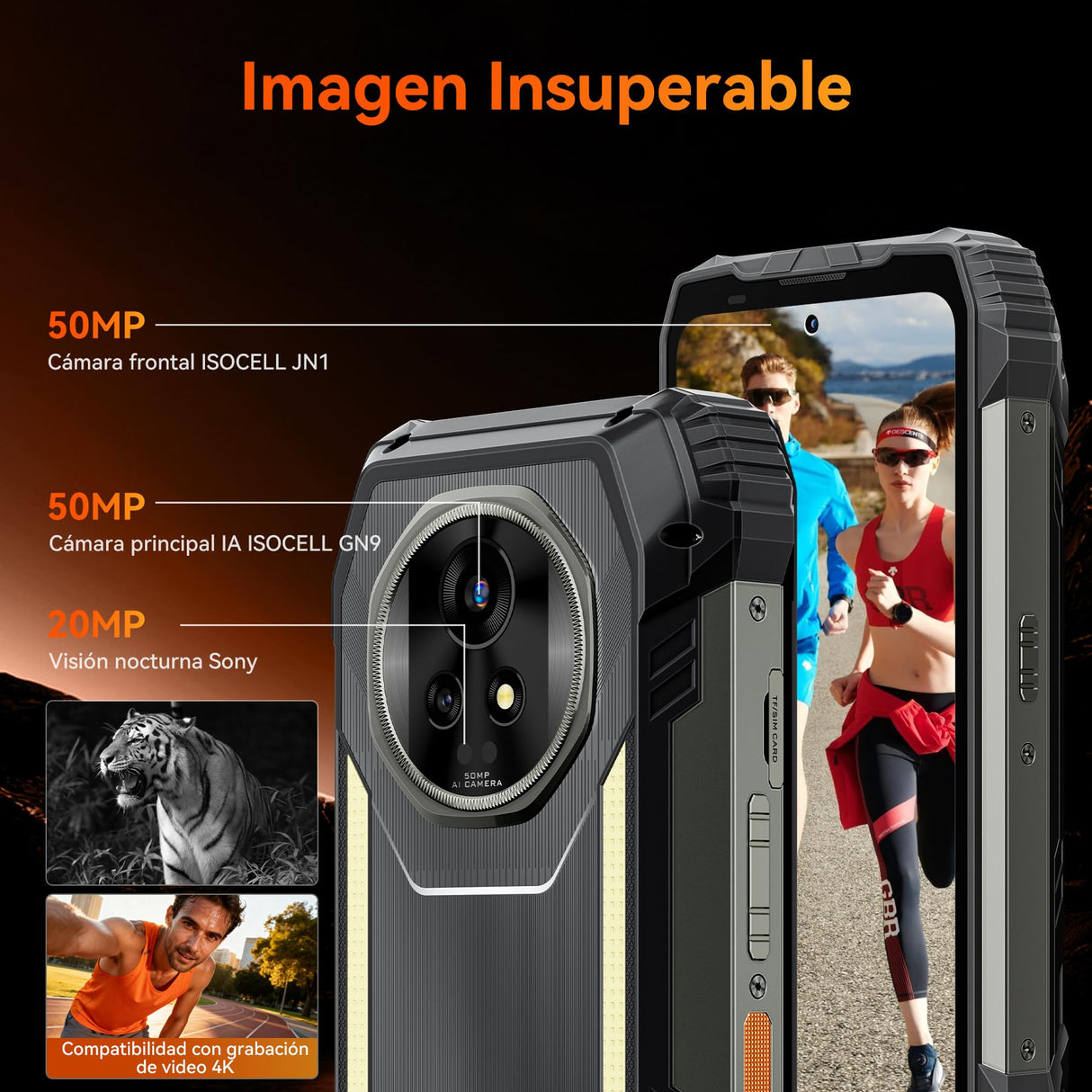 Blackview Xplore 2 Mobile Phone 5G, Android 15-20000mAh Battery Outdoor Rugged Phone, 6.73" FHD+120Hz, 50MP+20MP, 3.5K AMOLED, 36GB+256GB/2TB Rugged Mobiles, IP69/Dual SIM/Octa Core/MTK 8300