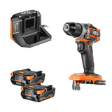 AEG BS18SBL-202C - Taladro atornillador SUBCOMPACT (18 V, 65 Nm, incluye 2 baterías de 2,0 Ah y cargador