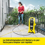 Kärcher 36 V Hidrolimpiadora de alta presión a batería K 2 Battery, presión: 110 bar, lanza pulverizadora, boquilla turbo, conector para mangueras de riego A3/4", 4,5 kg, batería 36 V Kärcher no incl.