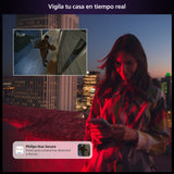 Philips Hue Secure Cámara de Video Vigilancia Inteligente con Base, para Exteriores o Interiores, Versión con Cable, Full HD Video, Control de Seguridad e Iluminación en Una Sola App, Negro