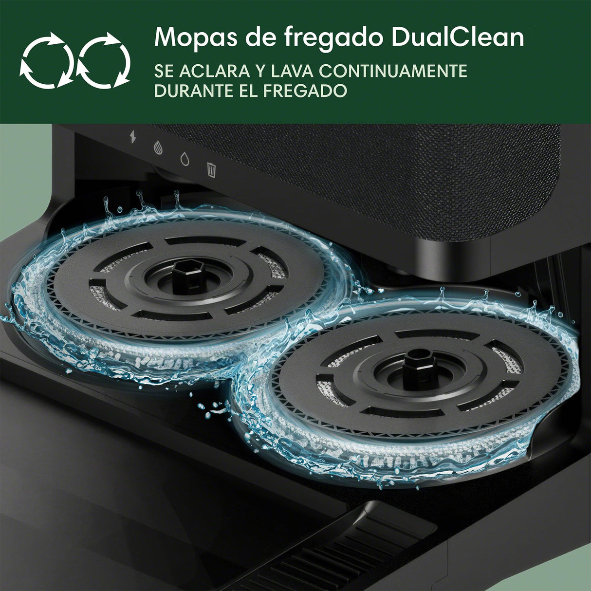 iRobot Roomba Plus 405 Combo con Base AutoWash multifunción y autolimpiable, Lavado y Secado mopas DualClean elevables, Clearview LiDAR, 75 días de autovaciado, Doble fregado con SmartScrub, App_N
