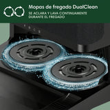 iRobot Roomba Plus 405 Combo con Base AutoWash multifunción y autolimpiable, Lavado y Secado mopas DualClean elevables, Clearview LiDAR, 75 días de autovaciado, Doble fregado con SmartScrub, App_N