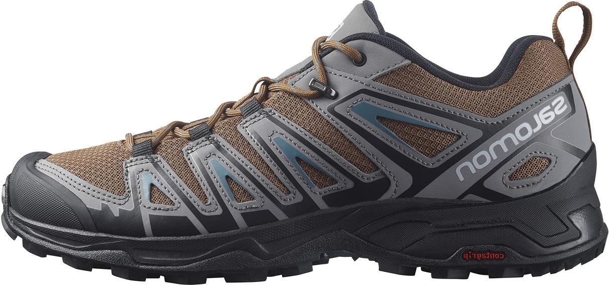 Salomon X Ultra Pioneer Aero Zapatillas de Senderismo para Hombre, Sujeción del pie segura, Estabilidad y amortiguación, Mayor agarre, Toffee, 40