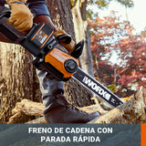 WORX Motosierra 40V Máx. (2x20V) | PowerShare | WG384E.9 | No incluye batería ni cargador |Espada 35 cm | Motor Brushless | Tensado de cadena sin herramientas