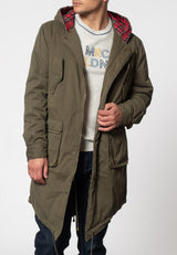 Merc of London Tobias Parka Abrigo, Vert (Combat Green), L para Hombre