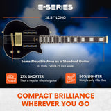 Traveler Guitar Guitarra eléctrica personalizada EG-1, negro brillante (EG1C BKG)
