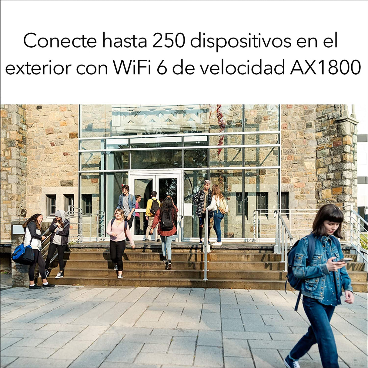NETGEAR Extensor WiFi 6 para Exteriores WAX610Y | Punto de Acceso inalámbrico | AX1800 |hasta 250 Dispositivos |1x Ethernet 2.5G, Resistente a la Intemperie IP55, Gestión remota Insight