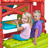 FEBER - Wood House, Centro de Actividades en el Bosque con Tobogán y Mesa Convertible en Arenero, Colores Luminosos y Resistentes a la Luz, Fácil Montaje, Niños de 3 a 8 años, Famosa (800009590)