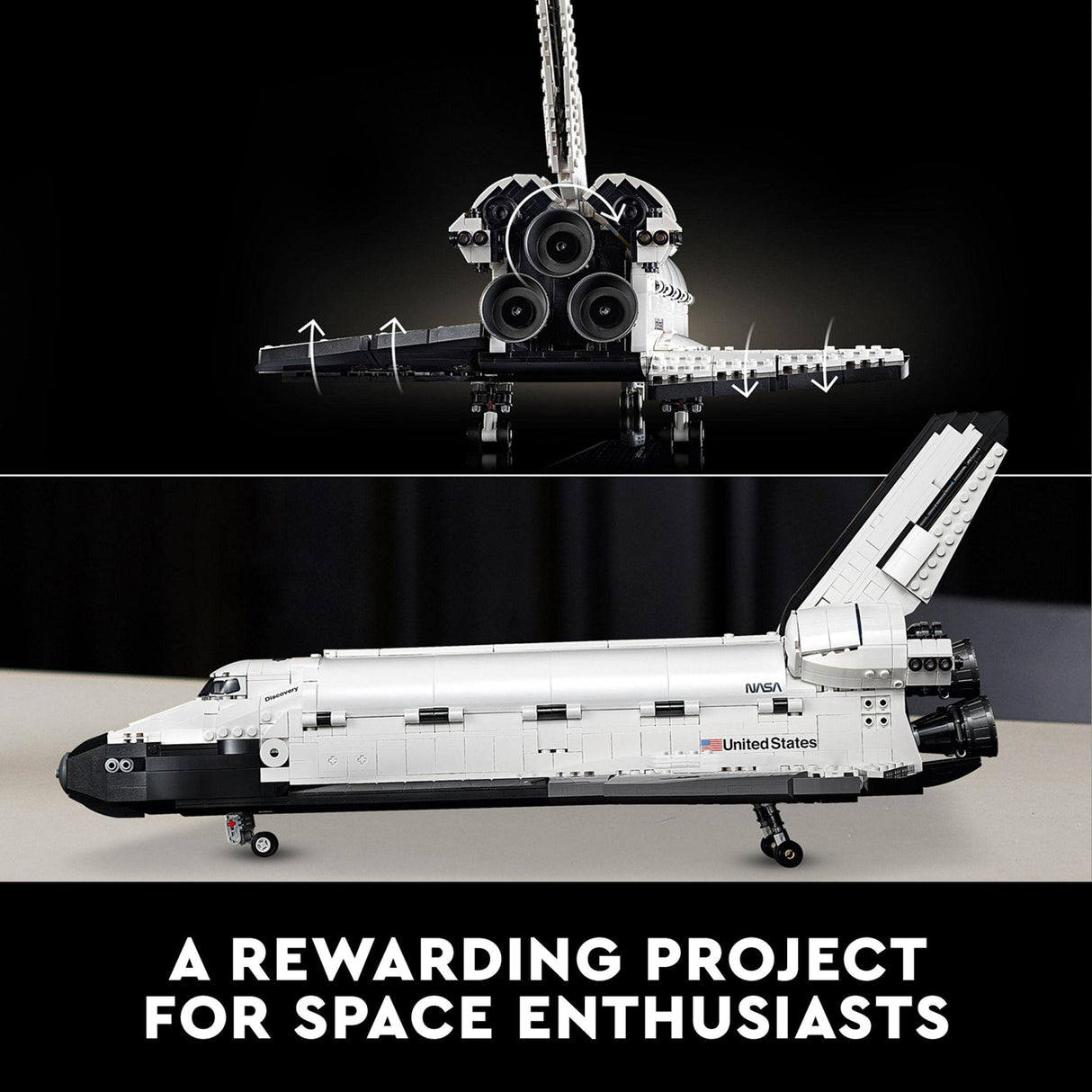 LEGO Icons Transbordador Espacial Discovery de la NASA, Maqueta de Construcción para Adultos de Temática Espacial, Decoración para la Casa y Oficina, Regalo para Hombres y Mujeres 10283