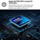 LG gram 16Z90TL-G.AS58B Ordenador Portátil 16 Pulgadas Intel Core Ultra5 228V, 16 GB RAM, 1TB SSD, Panel IPS Antirreflejo, WQXGA, 1.305 g, 28.5 Horas, Windows 11 Home, Negro, Teclado QWERTY Español