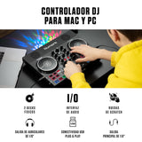 Numark Party Mix Live Controladora DJ, Mesa DJ Con Luces DJ, Altavoces, Mezclador DJ e Interfaz Audio, Con Serato DJ Lite