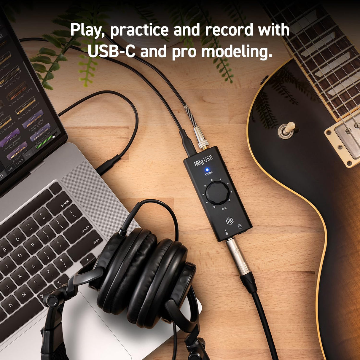 iRig USB, interfaz USB-C para guitarra y bajo para Mac, PC, iPad y modelos de iPhone con puerto USB-C, incluidos iPhone 15, iPhone 15 Plus, iPhone 15 Pro y iPhone 15 Pro Max