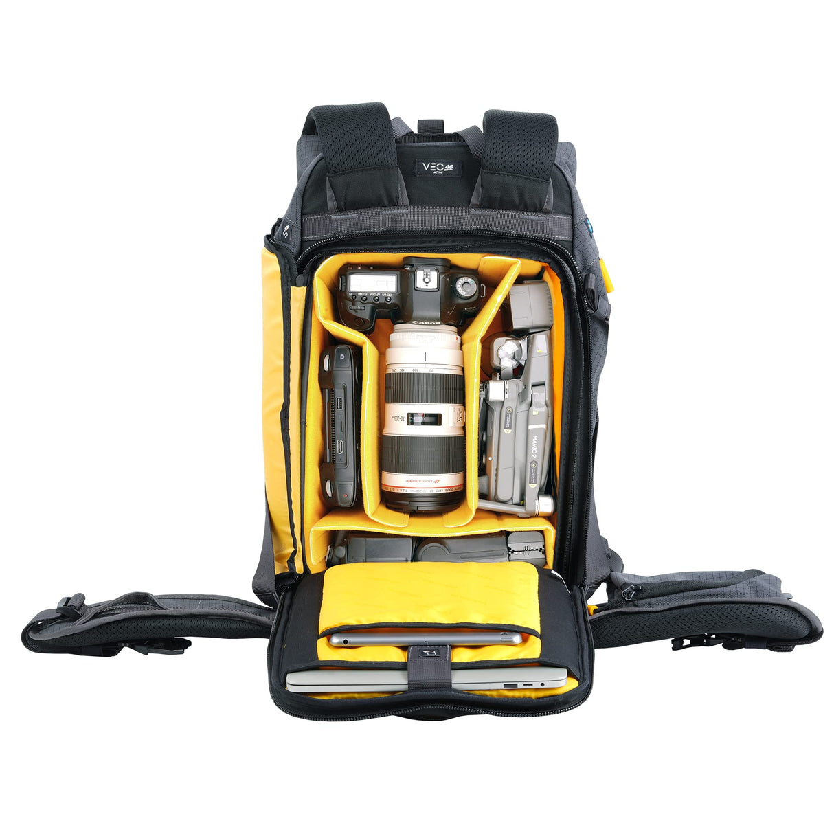 VANGUARD Veo Active 46GY - Mochila cámara fotográfica trekking mediana