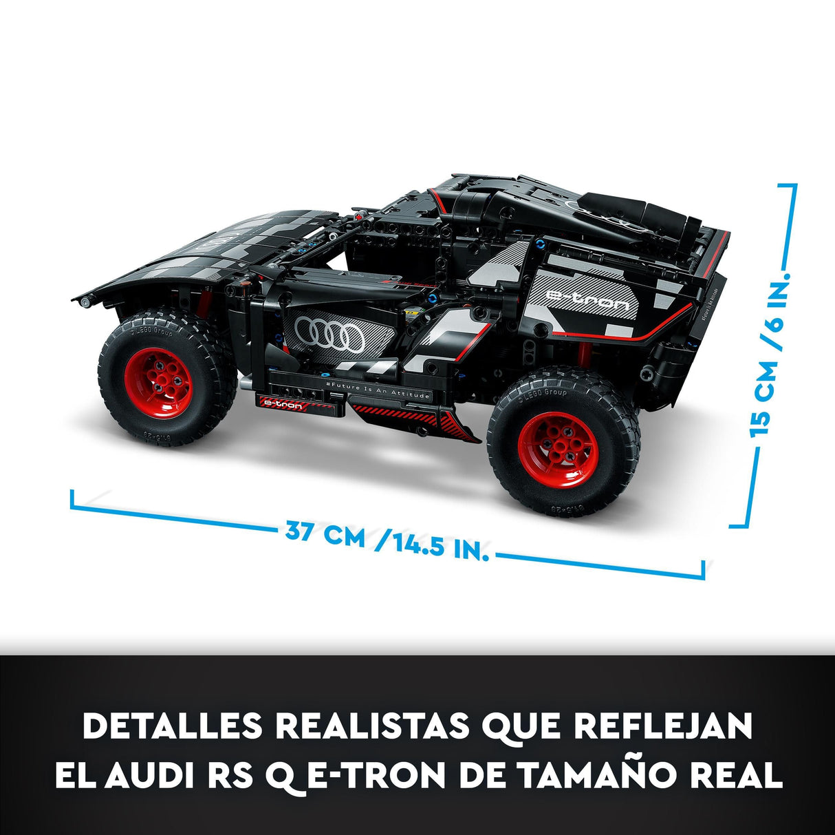 LEGO 42160 Technic Audi RS Q e-Tron Coche de Juguete Teledirigido, Maqueta de Coche Todoterreno de Rally Dakar, Control Remoto por App Control+, Idea de Regalo para Niños y Niñas a Partir de 10 Años