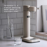 Aarke Carbonator 3, Máquina para hacer Agua con Gas en Acero Inoxidable, incluye Botella 800ml, Edición Especial Sand