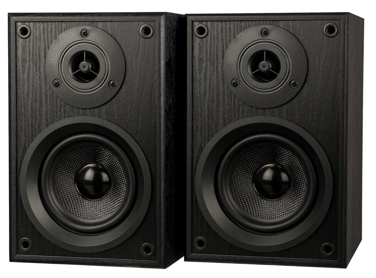 Dual Juego de altavoces activos LS 100 (entrada fono, amplificador integrado para tocadiscos, par) Negro