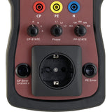 Testboy TV 900 Adaptador para la comprobación de Estaciones de Carga para Coches eléctricos, Enchufe Tipo 2 (conexión para un comprobador de instalaciónes o un multímetro), Negro/Rojo