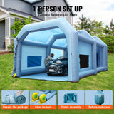 VEVOR Cabina de Pintura Inflable 10 x 6 x 4 m Carpa Hinchable de Pintura de Coches en Oxford 210D con Sistema de Filtración 2 Sopladores 950W + 1100W Estación de Trabajo de Pintura Taller de Garaje