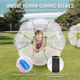 VEVOR Burbuja Inflable Diámetro de 1,2 m 2 Piezas Bola De Parachoques de Burbujas de PVC para Hámster Humano Grosor de 0,3 mm para Adolescentes Juegos al Aire Libre de Parachoques, Rojo y Azul