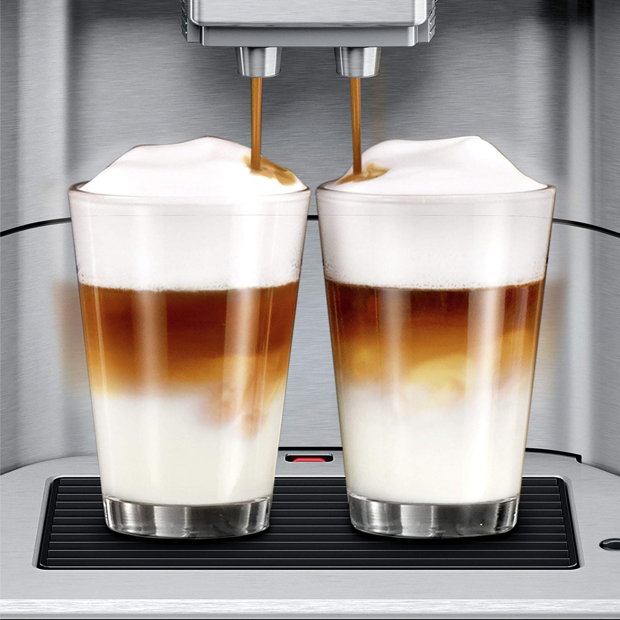 Siemens Cafetera totalmente automática EQ6 Plus S700, pantalla a color transparente, prepara dos tazas al mismo tiempo, limpieza automática del sistema de leche, diseño de acero inoxidable, TE657313RW