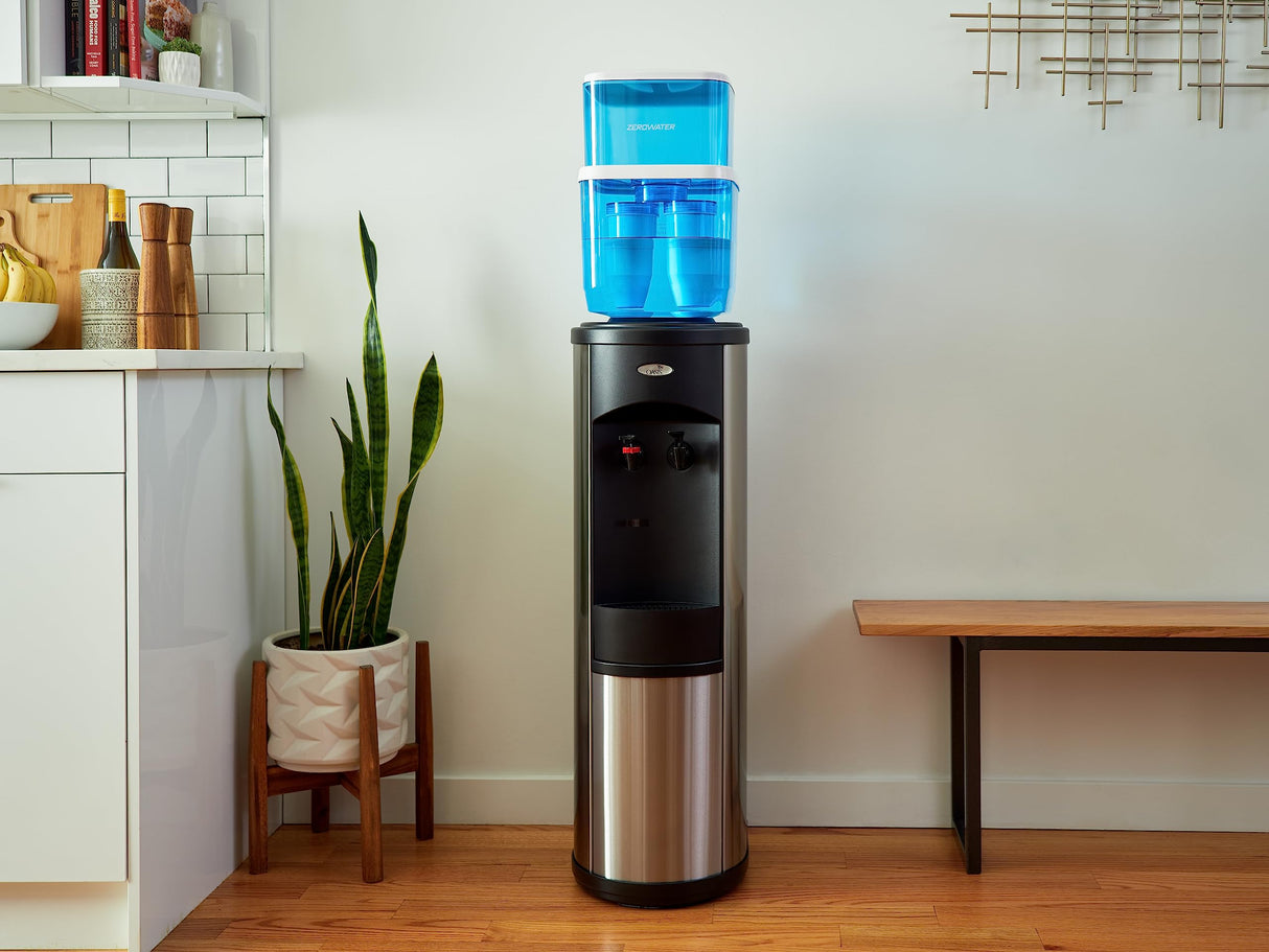 ZeroWater Sistema de filtración de agua de 19 L para dispensadores de agua fría y caliente, Medidor TDS y 2x Filtros Incluidos (no incluye dispensador)