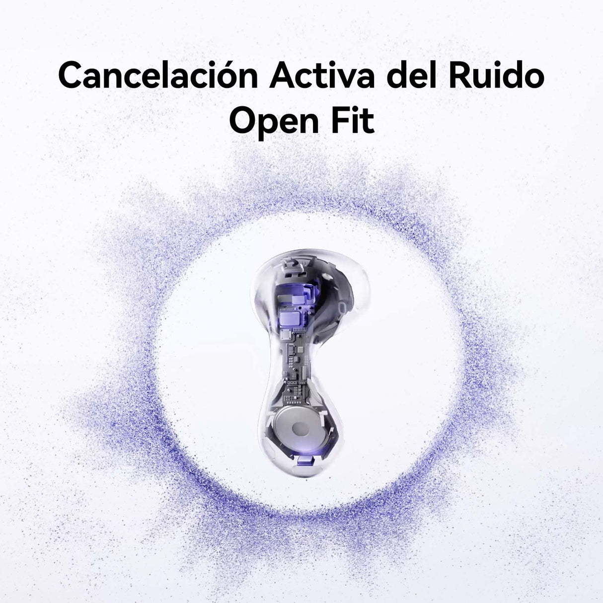 HUAWEI FreeBuds 6 Auriculares Inalámbricos, Ajustados a los Oídos, Sonido Auténtico de Doble Controlador, Llamadas Estables y Claras, Open-fit ANC, 36H Duración de la Batería, IP54, iOS&Android,Morado