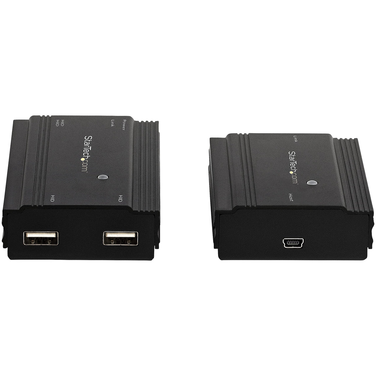 StarTech.com Hub Concentrador Extensor USB 2.0 de 4 Puertos por un Solo Cable Ethernet CAT5e/CAT6 RJ45-100m - Juego de Alargador USB - Caja de Metal - Alimentación Externa - 480 Mbps (USB2004EXT100)