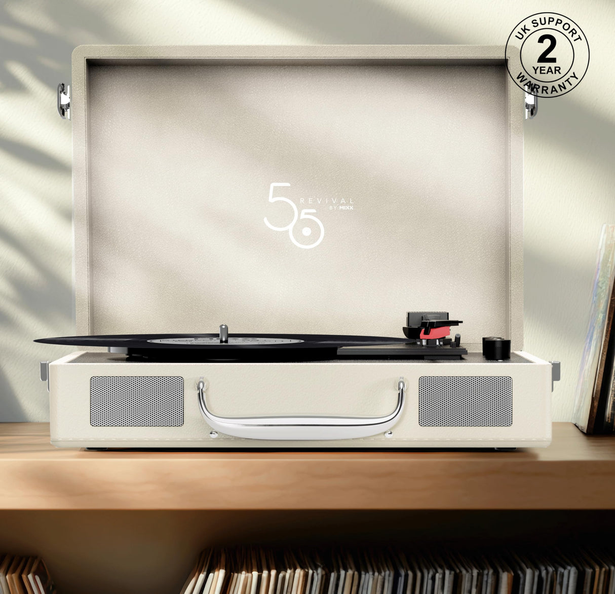 Mixx Audio - Platino de Vinilo portátil BT Revival 55 Stereo - Turquesa