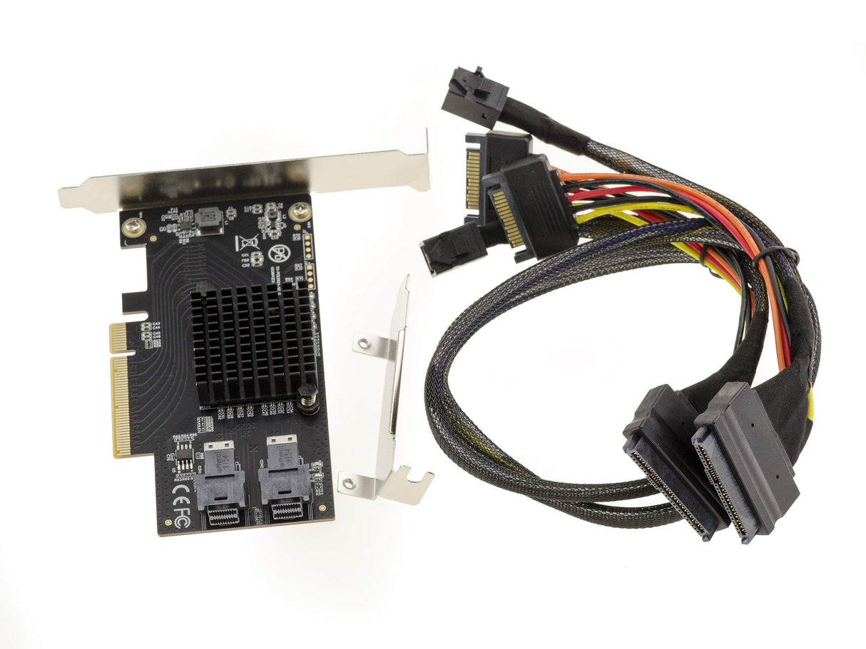 KALEA-INFORMATIQUE Tarjeta controladora PCIe 3.1 8X para 2 SSD U.2 NVMe (U2 68Pin SFF-8639) con Cables y Soportes Low High Profile