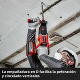 Einhell Professional Martillo perforador con batería TP-HD 18/26 D Li BL-Solo Power X-Change (18 V, sin escobillas, 2,6 J, SDS-plus, mecanismo de impacto neumático, empuñ. en D, maletín, sin batería)