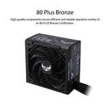 ASUS TUF-GAMING-750B - Fuente de alimentación 750W Bronze (80 Plus Bronze, Grado Militar, Doble rodamiento de Bolas, Revestimiento PCB, Axial-Tech, tecnología 0db, Cables apantallados) Negro