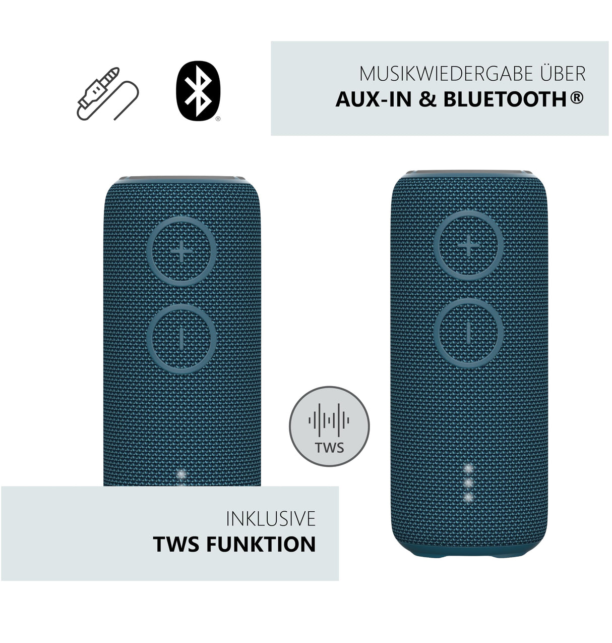 SILVA Schneider Altavoz Bluetooth PBS 3600 BT | 200 W | IPX7 Resistente al Agua | TWS & LED-RGB | batería de 3600 mAh | hasta 7 Horas de autonomía | Azul