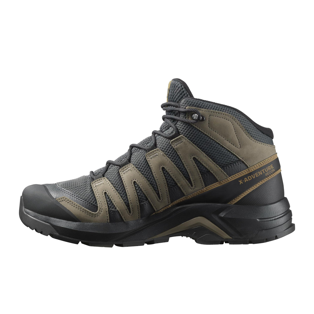 Salomon X-ADVENTURE RECON MID GORE TEX, Zapatos de senderismo para Hombre, Asphalt Falcon Coyote Brown, 40 2/3 EU