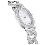 Swarovski Reloj Dextera Chain, Fabricado en Suiza, Pulsera de Cristal, Tono Plateado, Acero Inoxidable