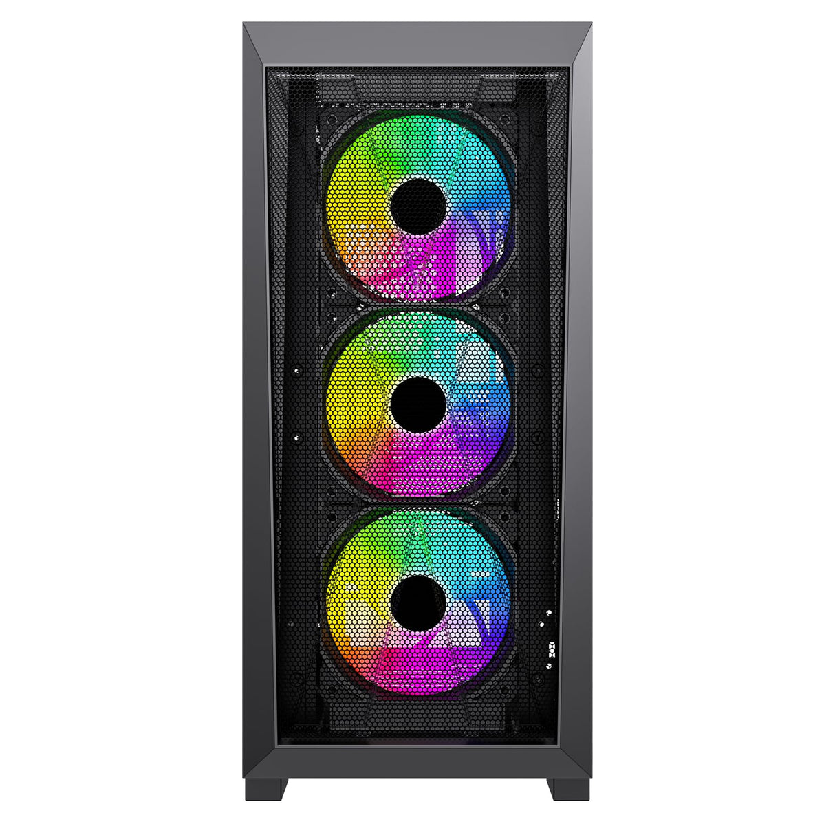Xilence Xilent X X912.ARGB - Carcasa para PC para Gaming, 3 Ventiladores ARGB de 120 mm, 1 Ventilador Negro, Caja de Torre ATX Midi Midi, Panel Frontal de Malla para un Buen Flujo de Aire y Placa de