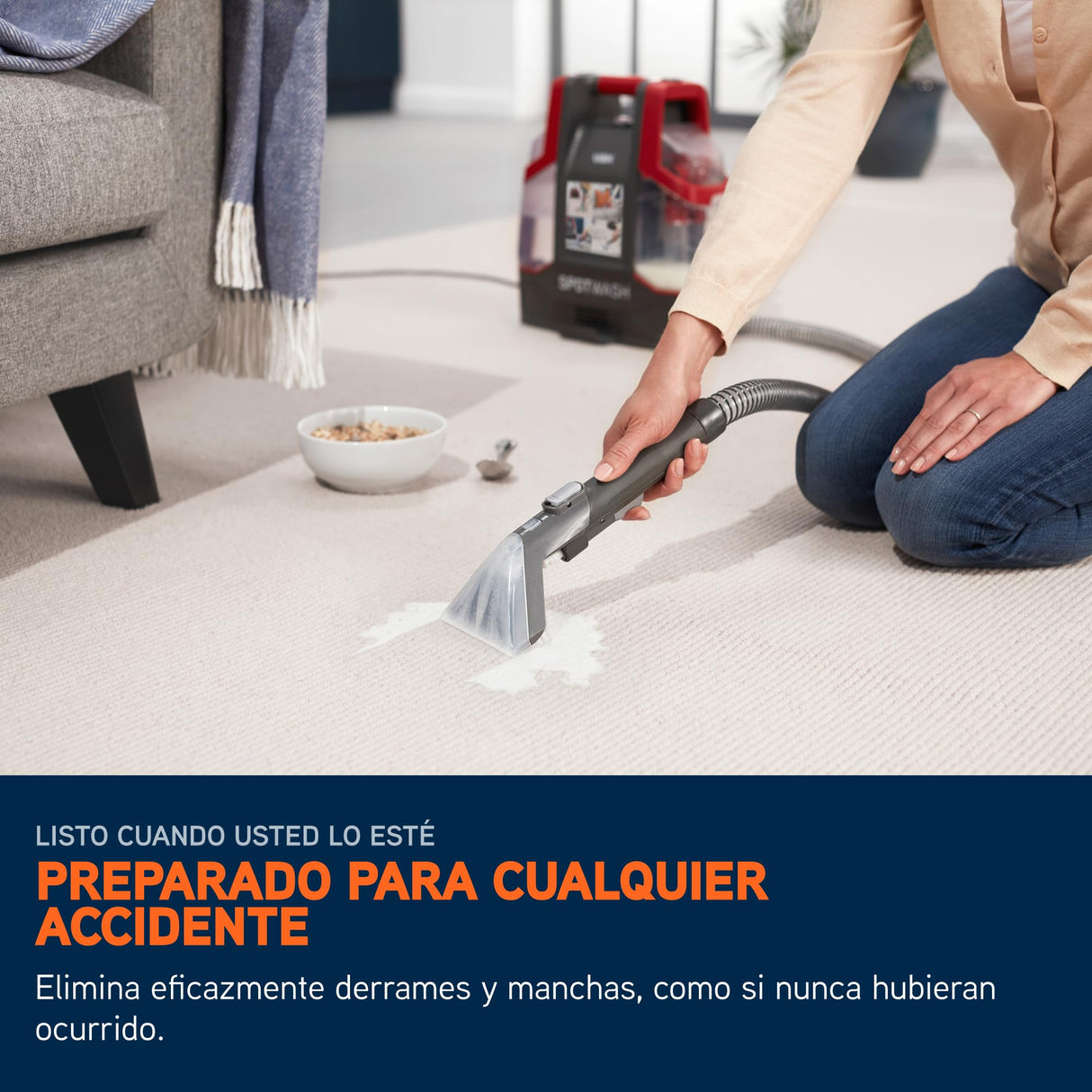 Limpiador de tapicerias quitamanchas Vax SpotWash y para alfombras y tapicerías con succión potente, secado rápido limpieza profunda diaria para escaleras, sofás, coches y suelos duros