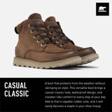 Sorel Madson 2 Moc Toe WP, Botas de invierno impermeables, Hombre, Tobacco, 41.5 EU