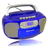 Roadstar RCR-4635UMP/BL Radio CD Portátil Cassette, Radio Digital PLL FM, Boombox Reproductor CD-MP3, USB, AUX-IN, Salida de Auriculares, Azul