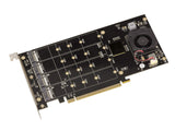 Kalea-INFORMATIQUE Tarjeta controladora M2 PCIe x16 para 4 Unidades SSD M.2 NVMe M Key con chipset PLX8747 Ancho de Banda 128 GB Máx. 16000 MB/s
