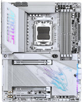 GIGABYTE X870E AORUS Pro X3D Ice Placa Base – Compatible con procesadores AMD Ryzen 9000, VRM Digital de 18+2+2 Fases, hasta 9000 Hz DDR5 (OC), 2 x PCIe 5.0 + 2 x PCIe 4.0, Wi-Fi 7, LAN 5 GbE, USB 4