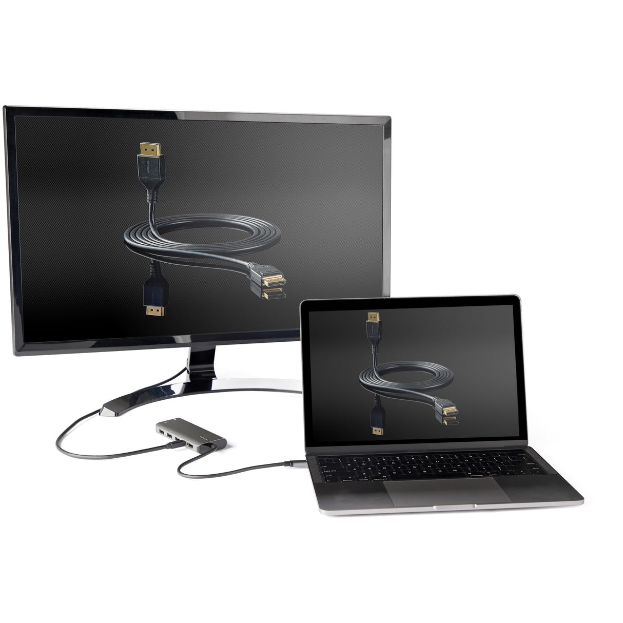 StarTech.com Adaptador Multipuertos USB-C - Docking Station USB Tipo C a HDMI o Mini DisplayPort 4K60 - Replicador de Puertos USBC PD 100W - Hub USB 4 Puertos - Red - con Cable de 30cm (DKT31CMDPHPD)