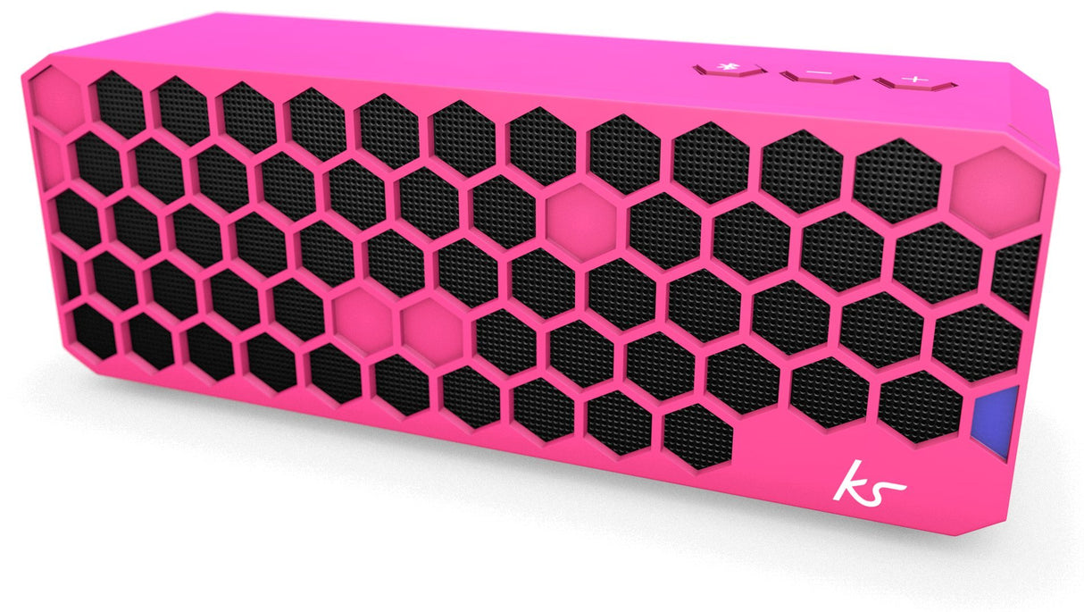 KitSound Hive - Altavoz Bluetooth (inalámbrico, estéreo) rosa