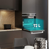Cecotec Horno Microondas Integrable 60x60cm Bolero Hexa MWO706000 Line. 2880W, 72L de Capacidad, 13 Funciones con Pizza Master, Defrost, Electronic Timer