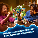 LEGO DREAMZzz 3 en 1 Mateo y Z-Blob Caballero Meca de Combate Robot y Lanzadera Espacial de Juguete de Construcción, Regalo para Niños y Niñas de 10 Años o Más, Juego Creativo con 4 Minifiguras 71485
