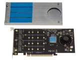 Kalea-INFORMATIQUE Tarjeta controladora M2 PCIe x16 para 4 Unidades SSD M.2 NVMe M Key con chipset 2824 Compatible con los Modos Non-Bifurcation y Bifurcation